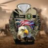 VETERAN UXVET29-CG Premium Microfleece Zip Hoodie