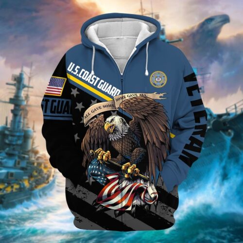 VETERAN UXVET16-CG Premium Microfleece Zip Hoodie