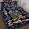 Grumpy Veteran To My Wife. Eagle Quilt Bedding Set
