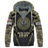 VETERAN UXVET22-AM Premium Heavy Fleece Zip Hoodie