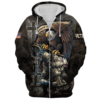 VETERAN HBL-VTR-02 Premium Microfleece Zip Hoodie