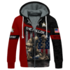 VETERAN NV-VETERAN-14 Premium Heavy Fleece Zip Hoodie