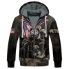 VETERAN DBA-VTR-06 Premium Heavy Fleece Zip Hoodie