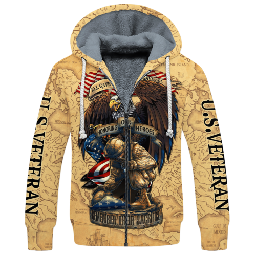 VETERAN NV-VTR-40 Premium Heavy Fleece Zip Hoodie