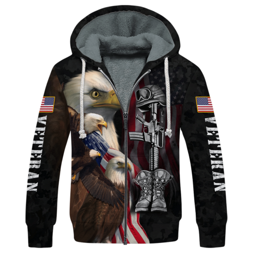 VETERAN NV-VTR-41 Premium Heavy Fleece Zip Hoodie