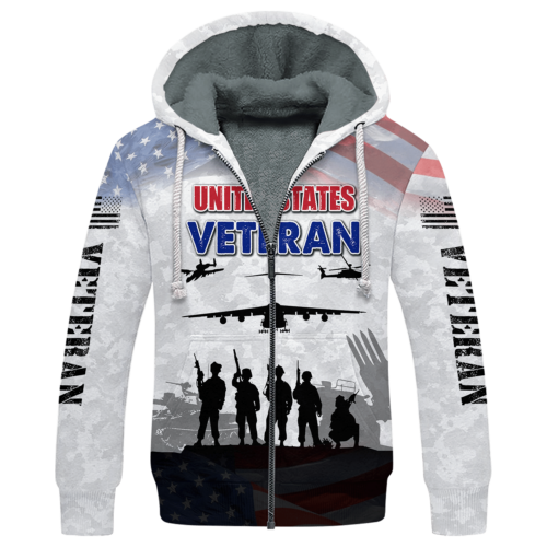 VETERAN NV-VTR-42 Premium Heavy Fleece Zip Hoodie