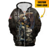 VETERAN HBLVTR55 Premium Microfleece Zip Hoodie