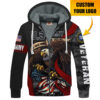 VETERAN HBLVTR49 Premium Heavy Fleece Zip Hoodie