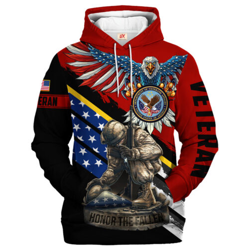 VETERAN UXVET53A-VTR Premium Microfleece Hoodie