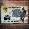 Us Army This We'll Defend Any Time Anywhere Metal Sign