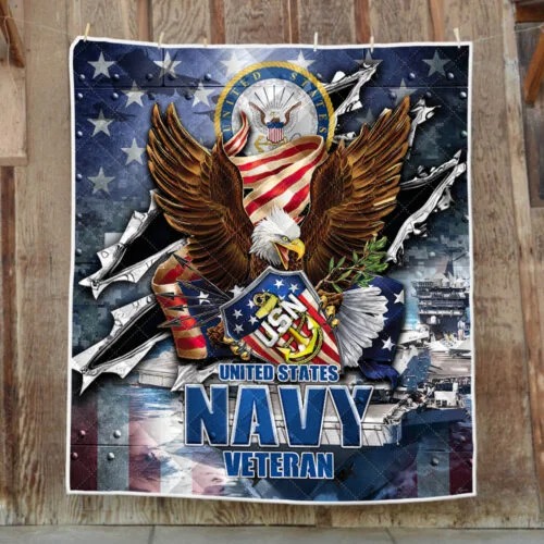 U.S. Navy Veteran Quilt Blanket
