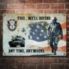 Premium U.S Veteran Metal Sign UXVET35MS