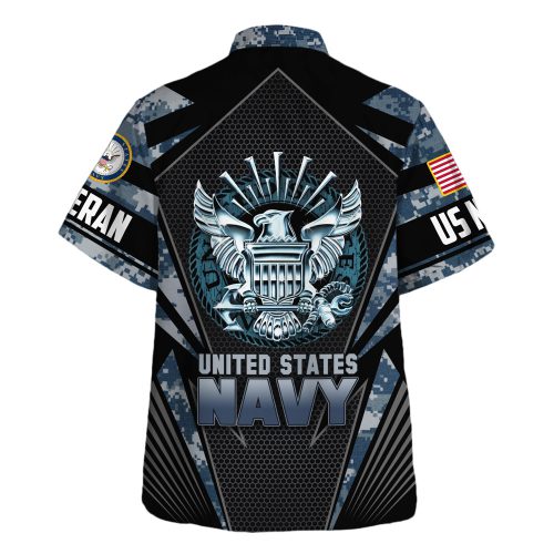 VETERAN UXVET27-NV Premium Hawaiian Shirt