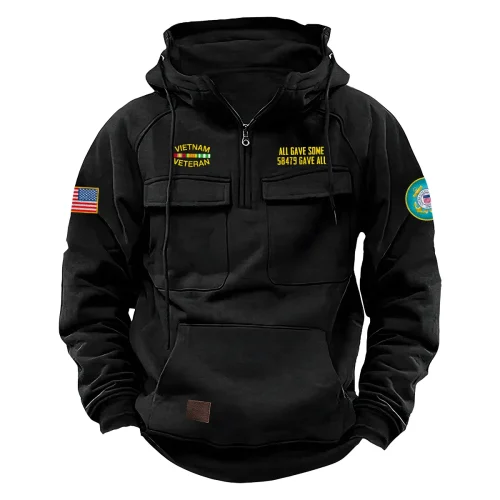 New Release! Personalized Gift U.S. Army Tactical Quarter Zip Hoodie BLVTR220524A01AM