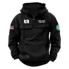 New Release! Personalized Gift U.S. Navy Tactical Quarter Zip Hoodie BLVTR240524A01NV