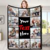 Custom Memorial Blanket Gifts for Dog Lover, Personalized Puppy Photo Collage Throw Blanket with Picture Name in, Loving Memory
