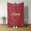 To My Granddaughter Blanket, Custom Name Blanket, Grandpa Blanket, Family Throw Blanket - Blankets for girls and boys