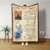 To My Goddaughter Blanket, Personalized Name Blanket, Sunflower Blanket, Godmother Blanket, Family Throw Blanket - Blankets for girl