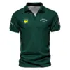 Green Fabric Ikat Diamond pattern Masters Tournament Ping Vneck Polo Shirt Style Classic Polo Shirt For Men