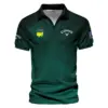 Dark Green Stars Pattern Grunge Background Masters Tournament Ping Vneck Polo Shirt Style Classic Polo Shirt For Men