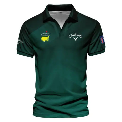 Masters Tournament Dark Green Gradient Golf Sport Callaway Vneck Polo Shirt Style Classic Polo Shirt For Men