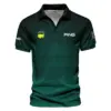 Callaway Masters Tournament Dark Green Gradient Stripes Pattern Golf Sport Vneck Polo Shirt Style Classic Polo Shirt For Men