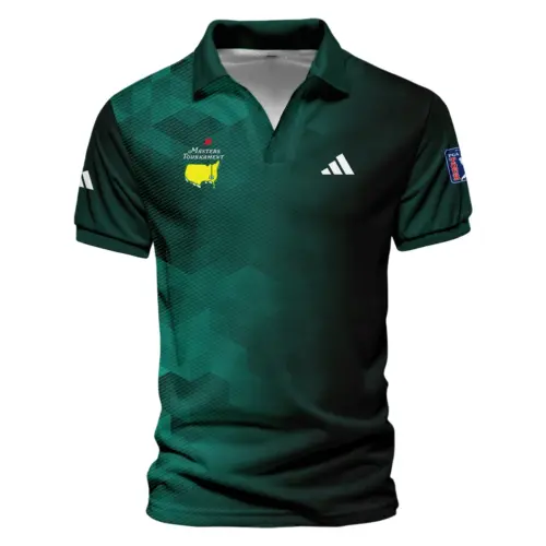 Update Logo 2025 PGA Championship Adidas Blue Gradient Abstract Stripes  Vneck Polo Shirt Style Classic Polo Shirt For Men