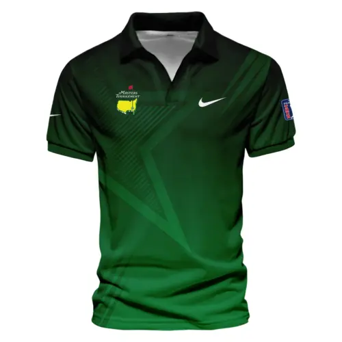 Update Logo 2025 PGA Championship Nike Blue Gradient Abstract Stripes  Vneck Polo Shirt Style Classic Polo Shirt For Men