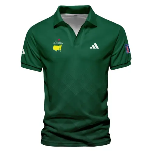 Dark Green Stars Pattern Grunge Background Masters Tournament Adidas Vneck Polo Shirt Style Classic Polo Shirt For Men