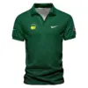Masters Tournament Adidas Gradient Dark Green Pattern Vneck Polo Shirt Style Classic Polo Shirt For Men