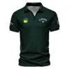 Masters Tournament Rolex Pattern Sport Jersey Dark Green Vneck Polo Shirt Style Classic Polo Shirt For Men