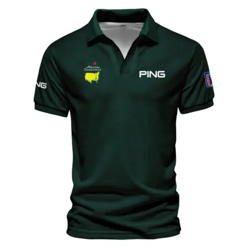 Updated Logo 125th U.S. Open Ping Blue Red Golf Pattern White Flag Vneck Polo Shirt Style Classic