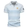 V-neck Polo Shirt Ping Presidents Cup Light Blue Background Line Blue HOPDC120724A01PIZVPL