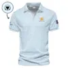 Presidents Cup Light Blue Golf Purple Patern Background Ping Vneck Polo Shirt Style Classic