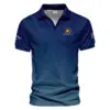 Presidents Cup Light Blue Golf Purple Patern Background Ping Vneck Polo Shirt Style Classic