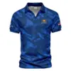 Presidents Cup Dark Blue Grunge Pattern Background Callaway Vneck Polo Shirt Style Classic