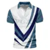 Ping Update Logo 2025 PGA Championship Dark Moderate Blue White Blue Vneck Polo Shirt Style Classic Polo Shirt For Men