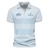 Special Release Titleist 152nd Open Championship Light Blue Background Line Pattern Vneck Polo Shirt All Over Prints  HOTOP100724A01TLZVPL