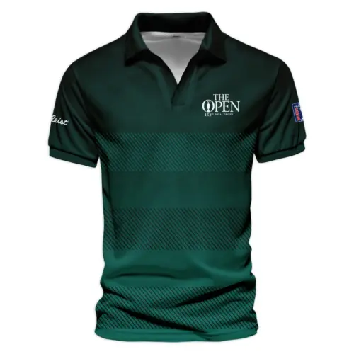 152nd Open Championship Titleist Dark Green Gradient Line Pattern Vneck Polo Shirt All Over Prints  HOTOP280624A01TLZVPL