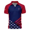 Rolex Updated Logo 125th U.S. Open Star White Dark Blue Red Background Vneck Polo Shirt Style Classic Polo Shirt For Men