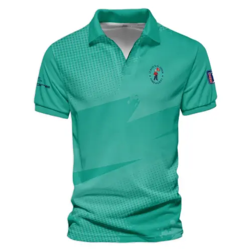 Cobra Golf Updated Logo 125th U.S. Open Dark Blue Gradient Abstract White Background  Vneck Polo Shirt Style Classic