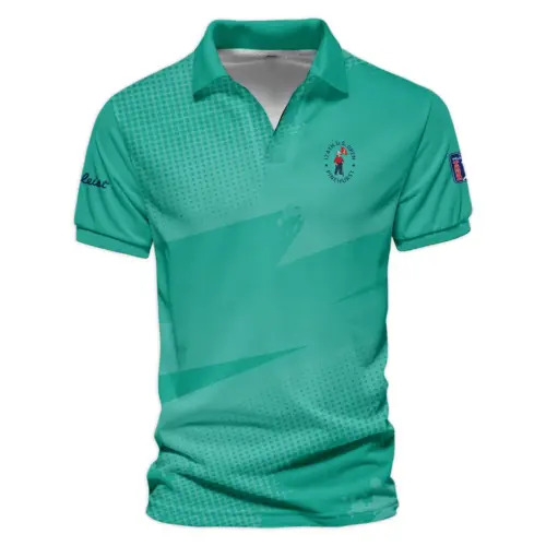 Golf Sport Pattern Green Mix Color Updated Logo 125th U.S. Open Titleist Vneck Polo Shirt Style Classic