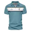 Updated Logo 125th U.S. Open Golf Sport Mostly Desaturated Dark Blue Yellow Cobra Golf Vneck Polo Shirt Style Classic