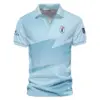 Updated Logo 125th U.S. Open Cobra Golf  Light Blue Backgound Vneck Polo Shirt Style Classic