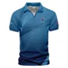 Updated Logo 125th U.S. Open Dark Blue Gradient Background Rolex Vneck Polo Shirt Style Classic