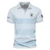 V-neck Polo Shirt Wilson Staff 125th US Open Championship Light Blue Background Line Blue HOUSG120724A02WSZVPL