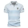 V-neck Polo Shirt Callaway 125th US Open Oakmont Blue Red Very Pale Blue Pattern HOUSG130724A01CLWZVPL