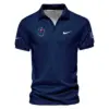 Adidas Updated Logo 125th U.S. Open Stars Gradient Pattern Dark Blue Vneck Polo Shirt Style Classic Polo Shirt For Men