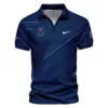 Ping Updated Logo 125th U.S. Open Blue Gradient With White Straight Line Vneck Polo Shirt Style Classic Polo Shirt For Men