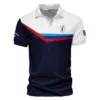 Updated Logo 125th U.S. Open Golf Blue Red Line White Pattern Titleist Vneck Polo Shirt Style Classic Polo Shirt For Men